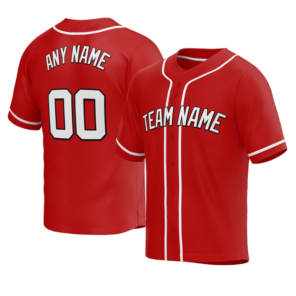 black red and white baseball jersey