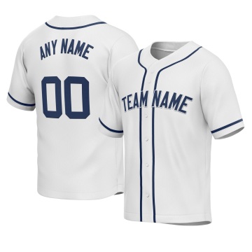 Customized White Navy Navy Baseball Jersey