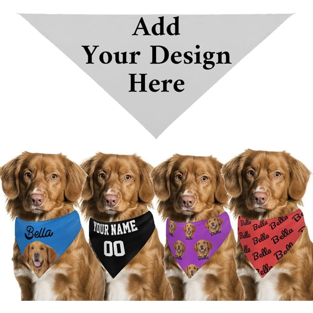 Men's Pet Bandana for Dog & Cat (add any images or text)